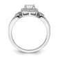 14k White Gold 3/4 Ct. Lab Grown Diamond VS/SI+ G+ Round Complete Halo Engagement Ring