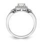 14k White Gold 3/4 Ct. Lab Grown Diamond VS/SI+ G+ Round Halo Engagement Ring