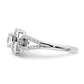 14k White Gold 3/4 Ct. Lab Grown Diamond VS/SI+ G+ Round Complete Halo Engagement Ring