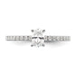 14k White Gold 3/4 Ct. Lab Grown Diamond VS/SI+ G+ Oval Shared Prong Engagement Ring