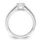 14k White Gold 3/4 Ct. Lab Grown Diamond VS/SI+ G+ East-West Oval Engagement Ring