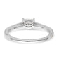 14k White Gold 3/4 Ct. Lab Grown Diamond VS/SI+ G+ East-West Oval Engagement Ring