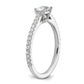 14k White Gold 3/4 Ct. Lab Grown Diamond VS/SI+ G+ East-West Oval Engagement Ring