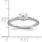 14k White Gold 3/4 Ct. Lab Grown Diamond VS/SI+ G+ East-West Oval Engagement Ring