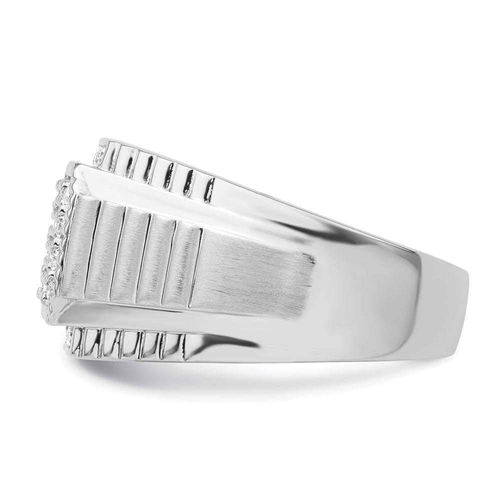 14k White Gold 7/8 Ct. Lab Grown Diamond VS/SI+ G+ Men's Ring