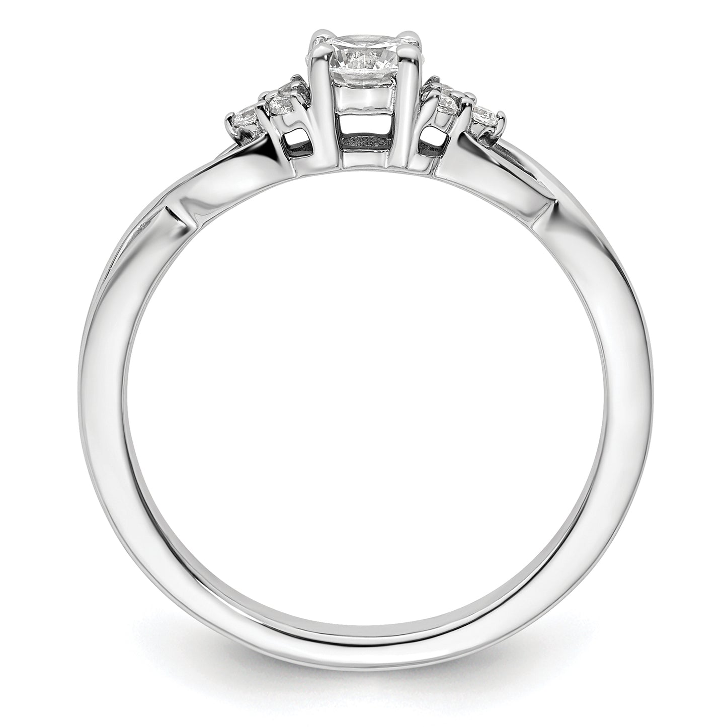 10k White Gold 14k 1/3 Ct. Lab Grown Diamond VS/SI+ G+ Round Halo Engagement Ring