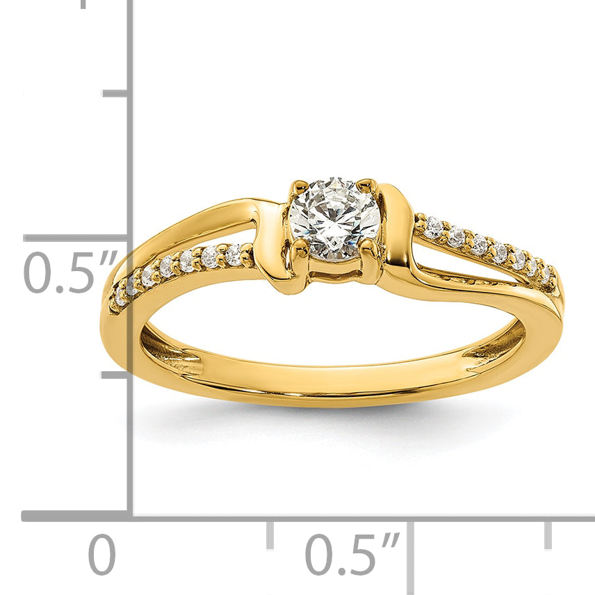 14k Yellow Gold Lab Grown VS/SI FGH Diamond Promise/Engagement Ring