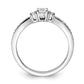 10k White Gold 1/3 Ct. Lab Grown Diamond VS/SI+ G+ Petite Engagement Ring