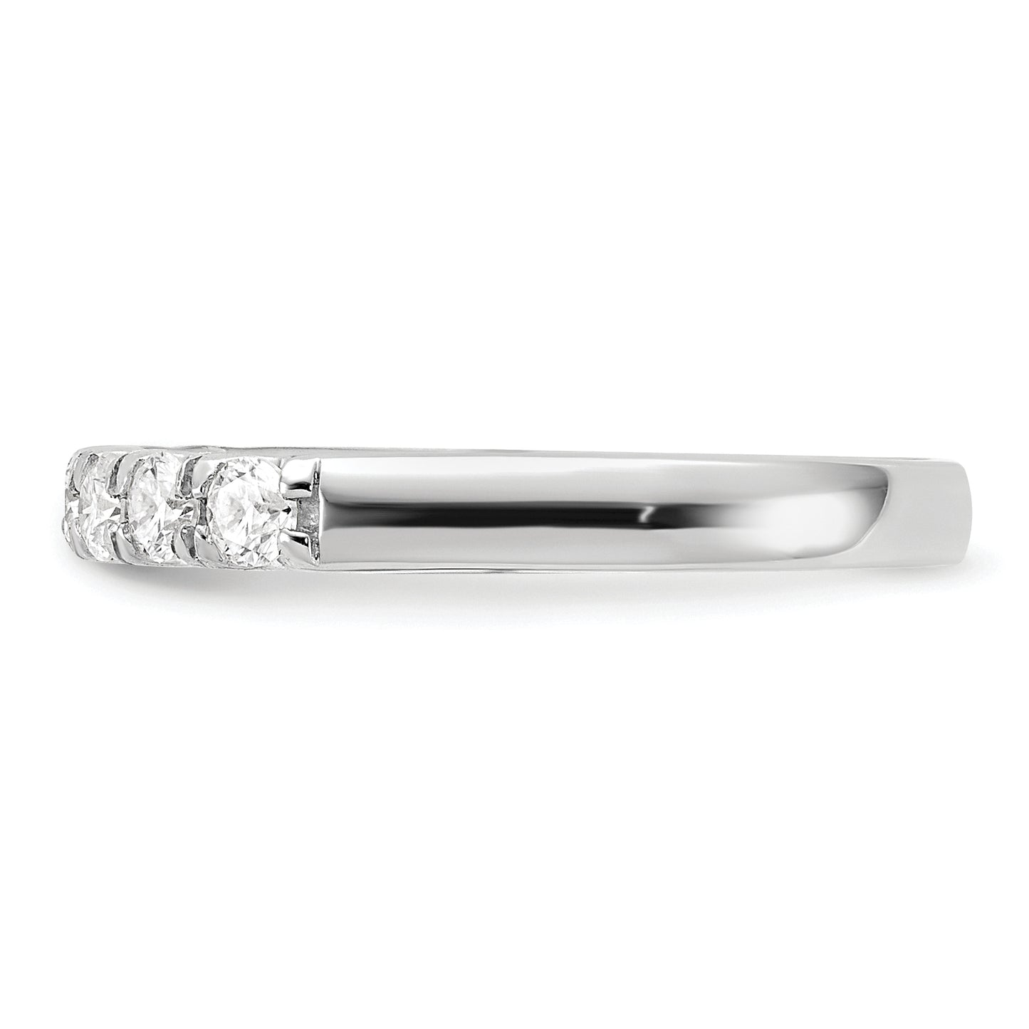 14k White Gold 1/2 Ct. Lab Grown Diamond VS/SI+ G+ Seven Stone Band Ring