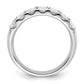 14k White Gold 1 Ct. Lab Grown Diamond VS/SI+ G+ Seven Stone Complete Band