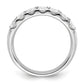 14k White Gold 1 Ct. Lab Grown Diamond VS/SI+ G+ Seven Stone Band Ring