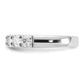 14k White Gold 1 Ct. Lab Grown Diamond VS/SI+ G+ Seven Stone Complete Band