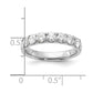 14k White Gold 1 Ct. Lab Grown Diamond VS/SI+ G+ Seven Stone Complete Band