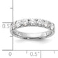 14k White Gold 1 Ct. Lab Grown Diamond VS/SI+ G+ Seven Stone Band Ring