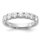 14k White Gold 1 Ct. Lab Grown Diamond VS/SI+ G+ Seven Stone Band Ring