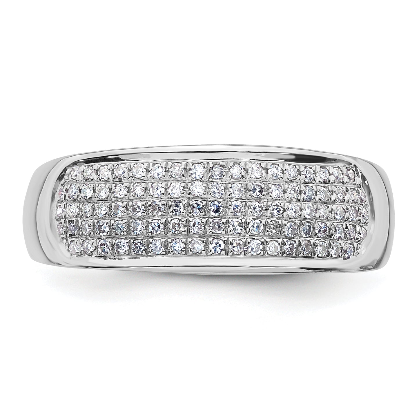 14k White Gold 1/4 Ct. Lab Grown Diamond VS/SI+ G+ Ladies Band Ring