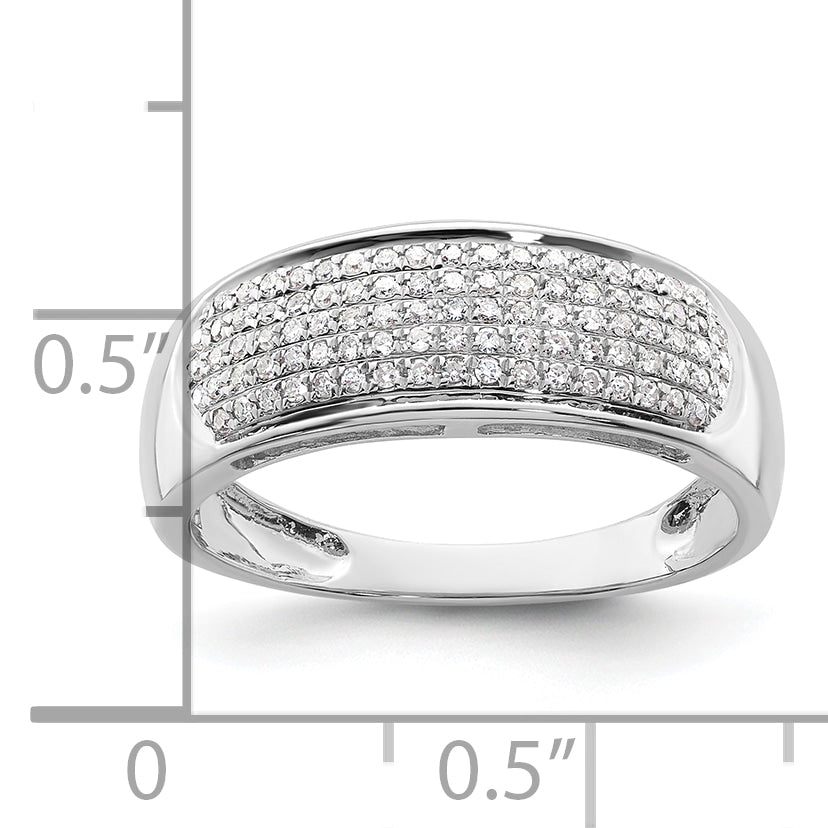 14k White Gold 1/4 Ct. Lab Grown Diamond VS/SI+ G+ Ladies Band Ring