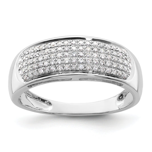 14k White Gold 1/4 Ct. Lab Grown Diamond VS/SI+ G+ Ladies Band Ring