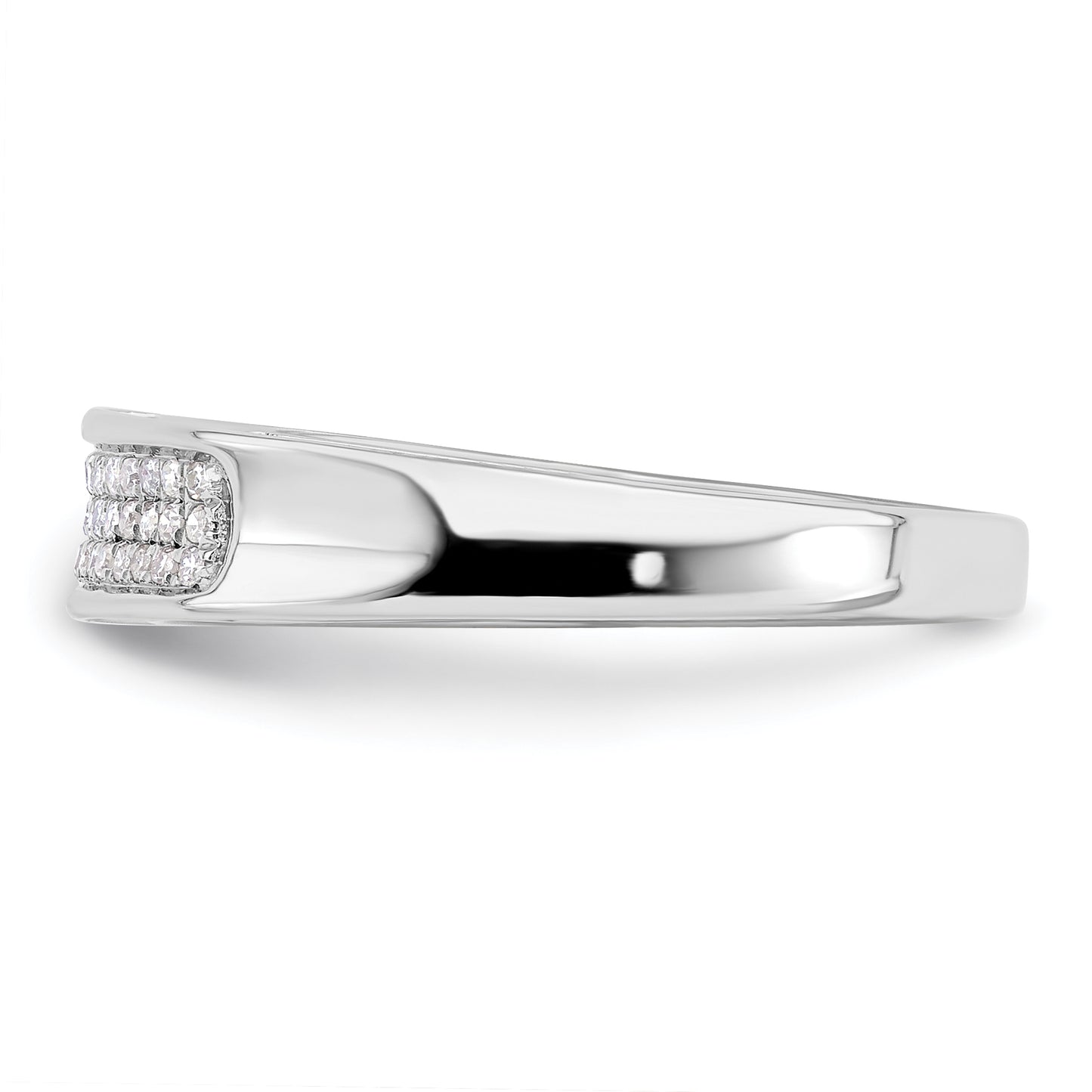 14k White Gold 1/5 Ct. Lab Grown Diamond VS/SI+ G+ Ladies Band Ring