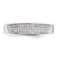 14k White Gold 1/5 Ct. Lab Grown Diamond VS/SI+ G+ Ladies Band Ring