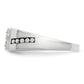 14k White Gold 1/4 Ct. Lab Grown Diamond VS/SI+ G+ Cross Men's Band Ring