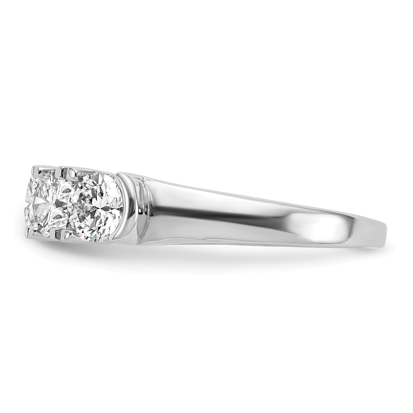 14k White Gold 1 3/4 Ct. Lab Grown Diamond VS/SI+ G+ Five Stone Band Ring