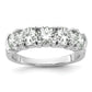 14k White Gold 1 3/4 Ct. Lab Grown Diamond VS/SI+ G+ Five Stone Band Ring