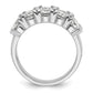 14k White Gold 3 3/8 Ct. Lab Grown Diamond VS/SI+ G+ Ten Stone Double Row Band Ring