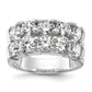 14k White Gold 3 3/8 Ct. Lab Grown Diamond VS/SI+ G+ Ten Stone Double Row Band Ring