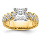 14k Yellow Gold Two Tone 1/3 Ct. Lab Grown Diamond VS/SI+ G+ Peg Set Engagement Ring