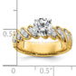 14k Yellow Gold Two Tone 1/3 Ct. Lab Grown Diamond VS/SI+ G+ Peg Set Engagement Ring