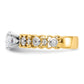 14k Yellow Gold Two Tone 1/5 Ct. Lab Grown Diamond VS/SI+ G+ Peg Set Engagement Ring