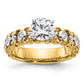 14k Yellow Gold Two Tone 1/5 Ct. Lab Grown Diamond VS/SI+ G+ Peg Set Engagement Ring