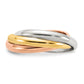 14K Tri-Color Polished Rolling Ring Size 10