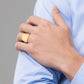 Fashion Alloy W/ 10K Yellow Plating 16.0X17.0mm Closed Back Men'S Signet Ring