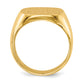 Fashion Alloy W/ 10K Yellow Plating 16.0X17.0mm Closed Back Men'S Signet Ring