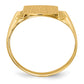 14K Yellow Gold 12.0X11.0mm Open Back Diamond Men'S Signet Ring Mounting