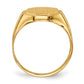 14K Yellow Gold 12.5X11.5mm Open Back A Diamond Men'S Signet Ring