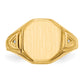 14K Yellow Gold 12.5X11.5mm Open Back A Diamond Men'S Signet Ring