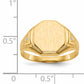 14K Yellow Gold 12.5X11.5mm Open Back A Diamond Men'S Signet Ring