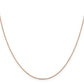 14K Rose Gold 16 Inch 1.10mm Diamond-Cut Cable With Lobster Clasp Chain