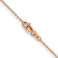 14K Rose Gold 20 Inch 1.10mm Diamond-Cut Cable With Lobster Clasp Chain