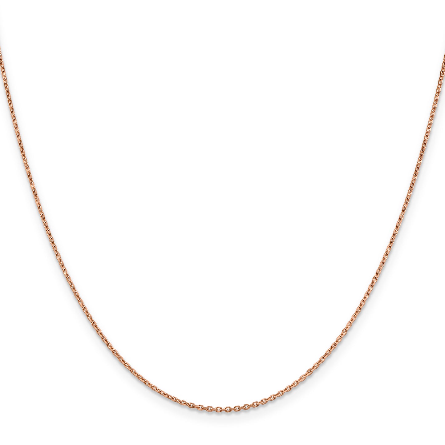 14K Rose Gold 30 Inch 1.4mm Diamond-Cut Cable With Lobster Clasp Chain