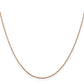 14K Rose Gold 16 Inch .8mm Diamond-Cut Cable With Lobster Clasp Chain