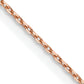 14K Rose Gold 24 Inch .8mm Diamond-Cut Cable With Lobster Clasp Chain