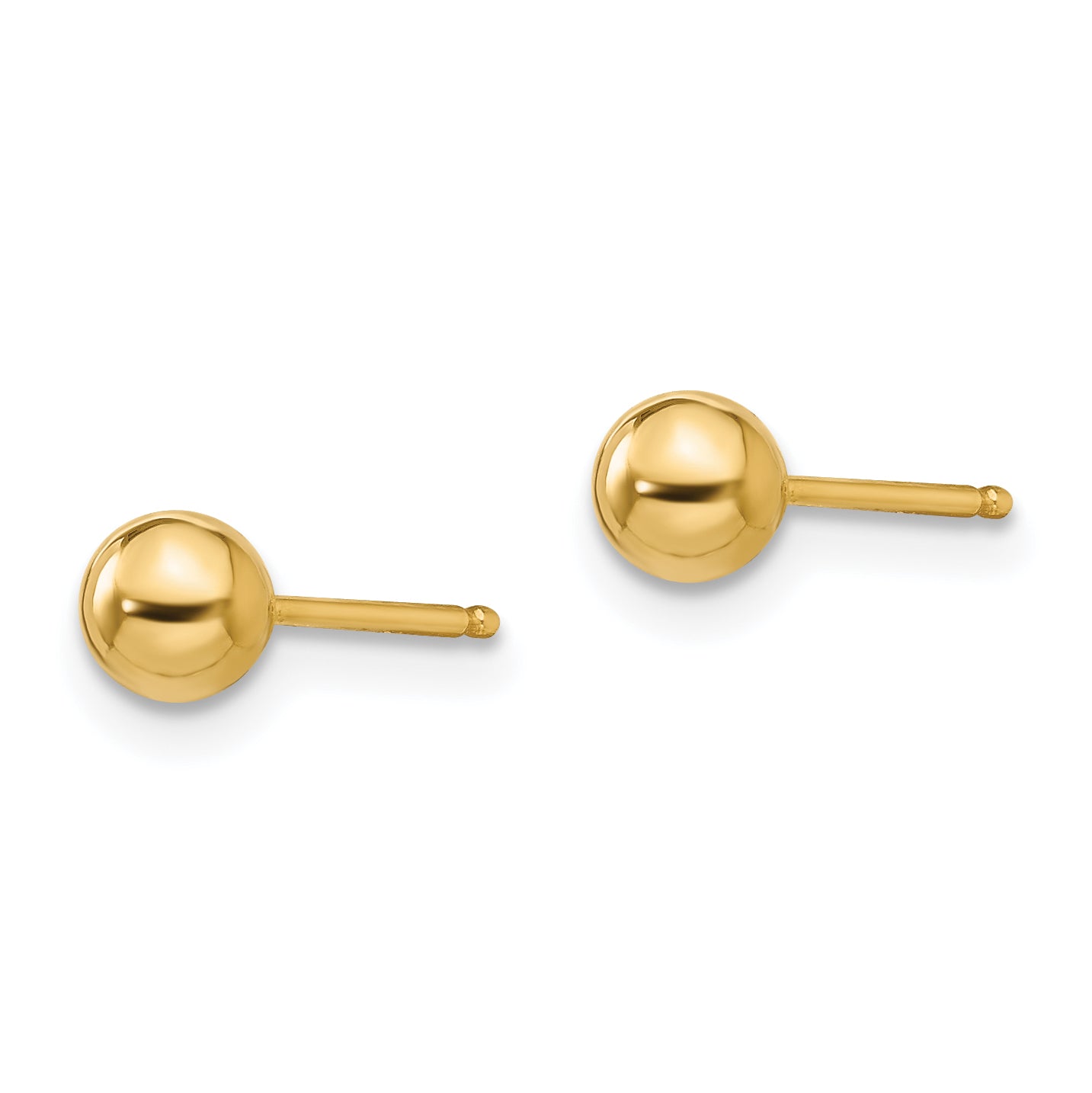 14K Yellow Gold Madi K Polished 4mm Ball Post Earrings