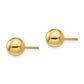 14K Yellow Gold Madi K Polished 6mm Ball Post Earrings