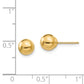 14K Yellow Gold Madi K Polished 6mm Ball Post Earrings