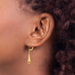 14K Yellow Gold Madi K Teardrop Dangle Leverback Earrings