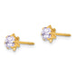 14K Yellow Gold Madi K 4mm Cz Birthstone (Jun) Screwback Earrings